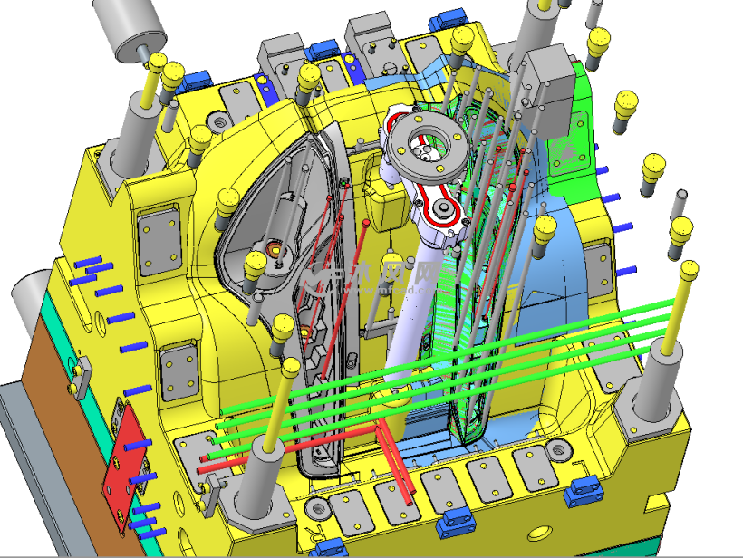 汽车车灯底座模具设计图纸的关键要素