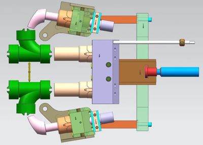 三通弯管模具的脱模方法
